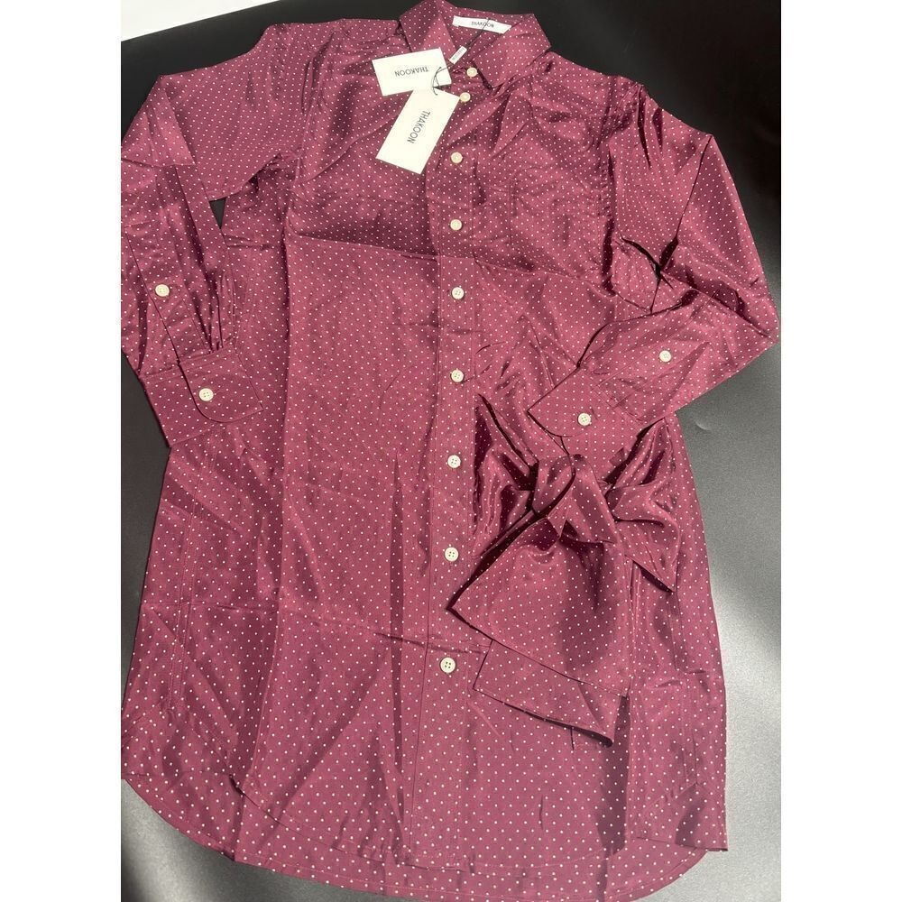 Thakoon NWT 100%‎ Silk Wrap Tie Shirt Long Sleeve Collared Neck Dress Size XL